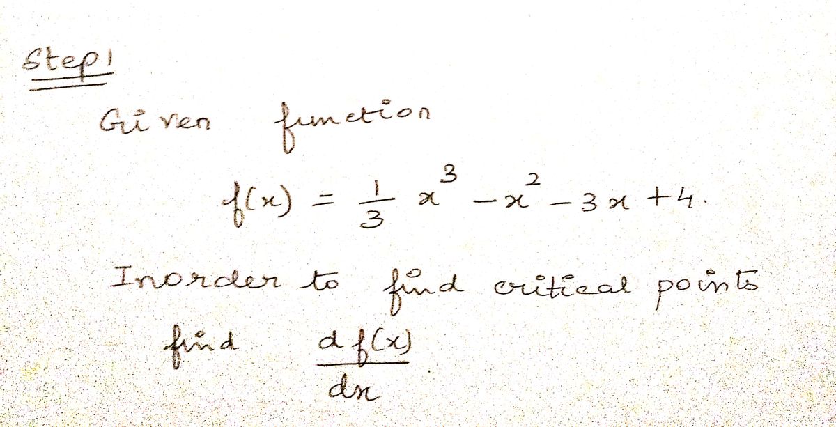 Calculus homework question answer, step 1, image 1